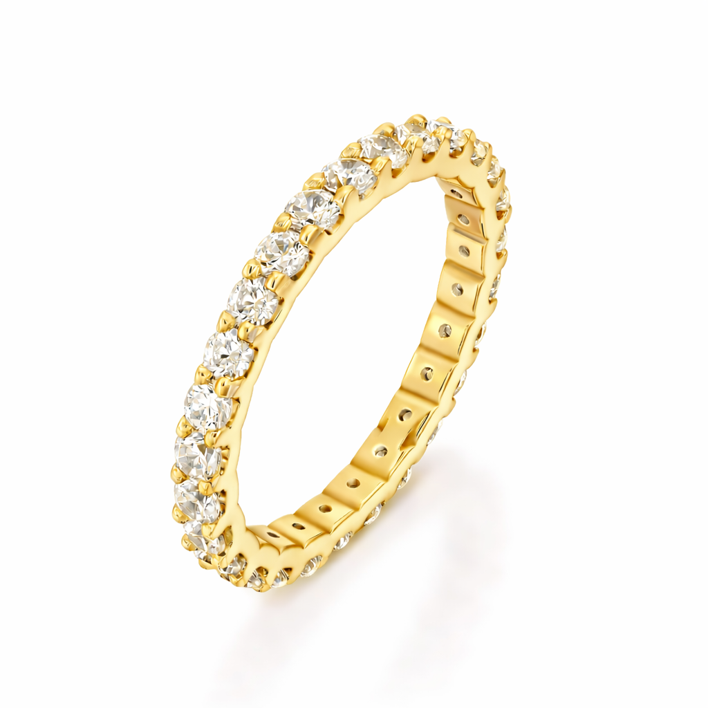 טבעת אטרניטי משובצת יהלומים 1 קראט