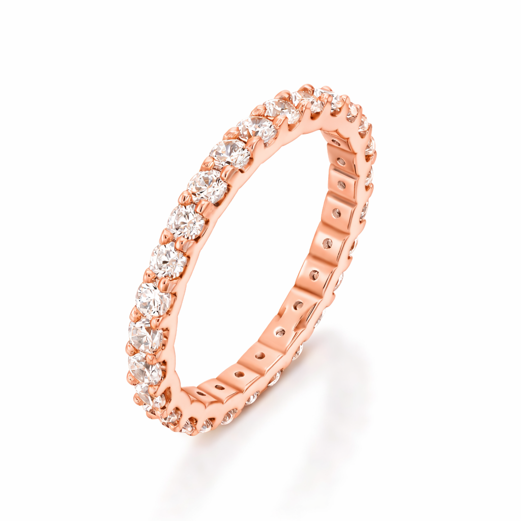 טבעת אטרניטי משובצת יהלומים 1 קראט טבעת אטרניטי משובצת יהלומים 1 קראט