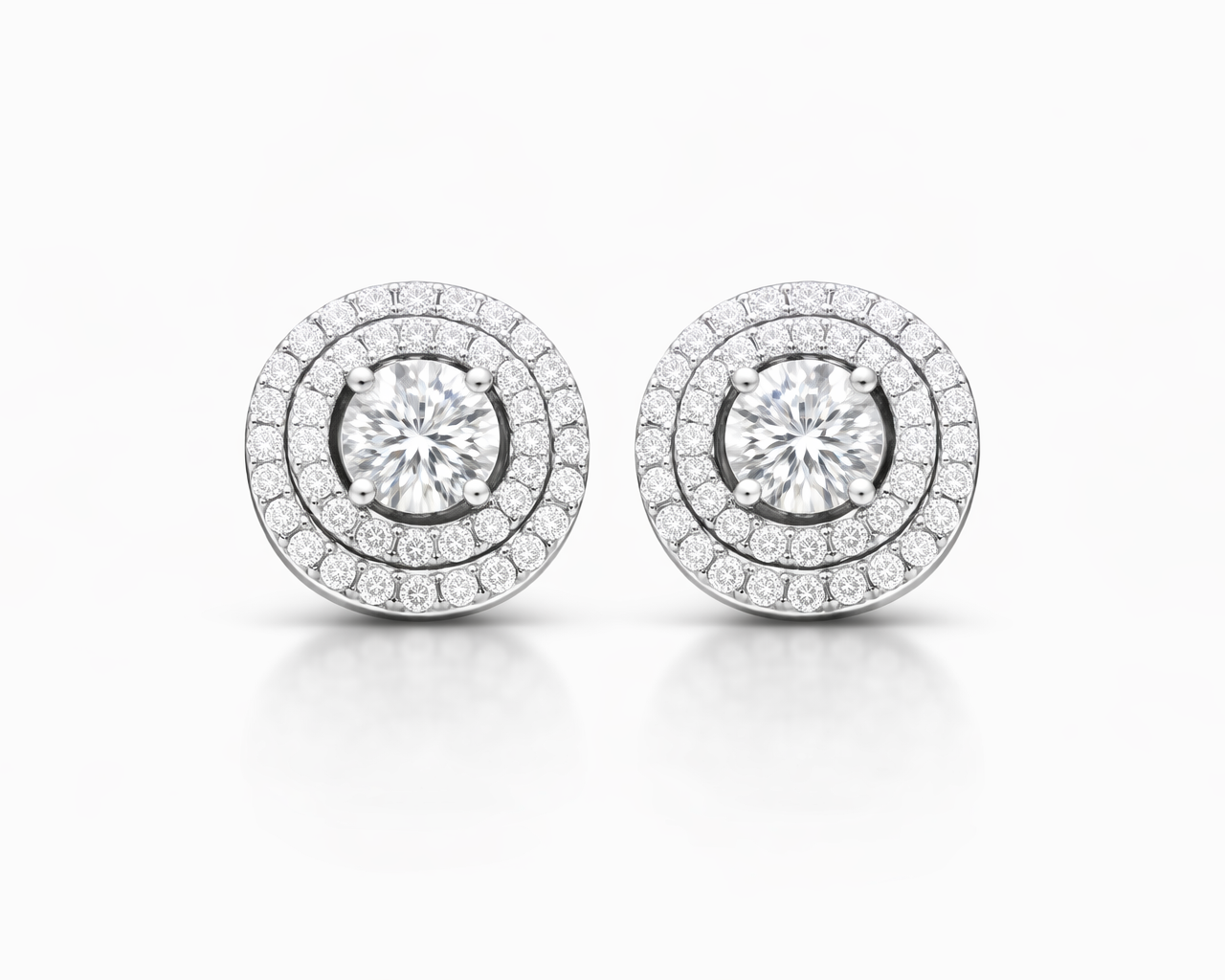 עגילי הילה כפולה