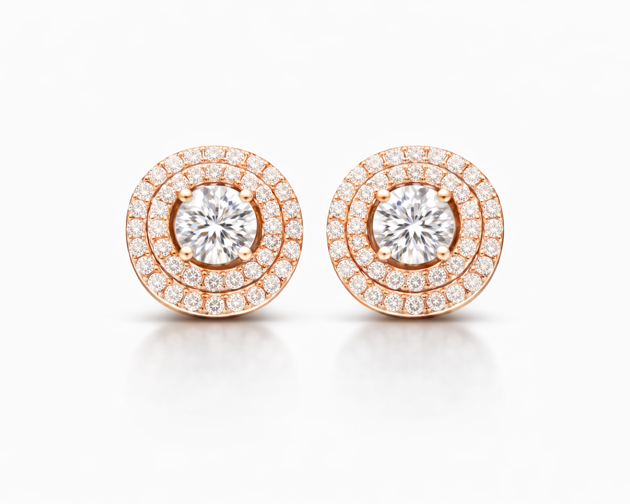 עגילי הילה כפולה