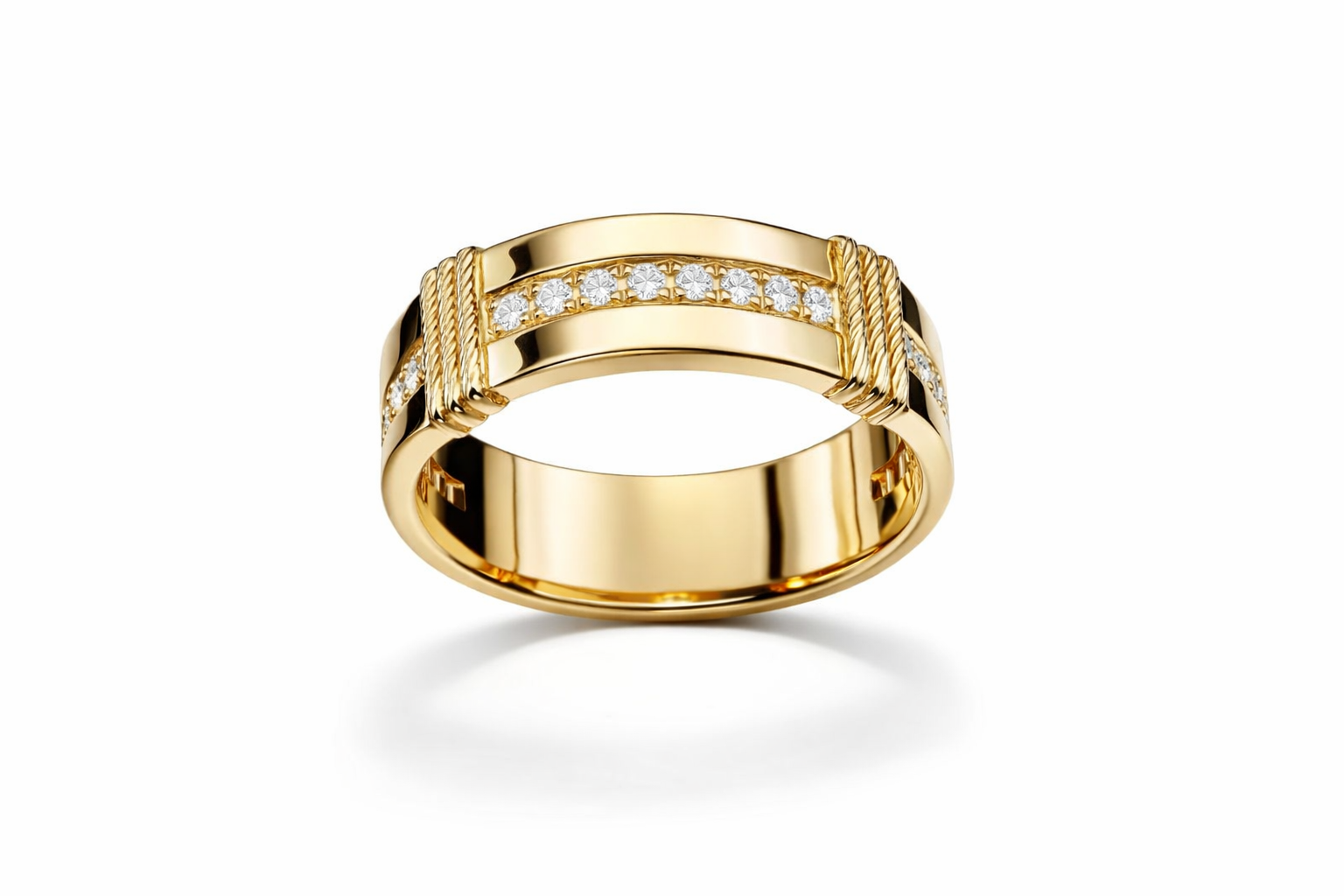 טבעת פס יהלומים טבעת פס יהלומים