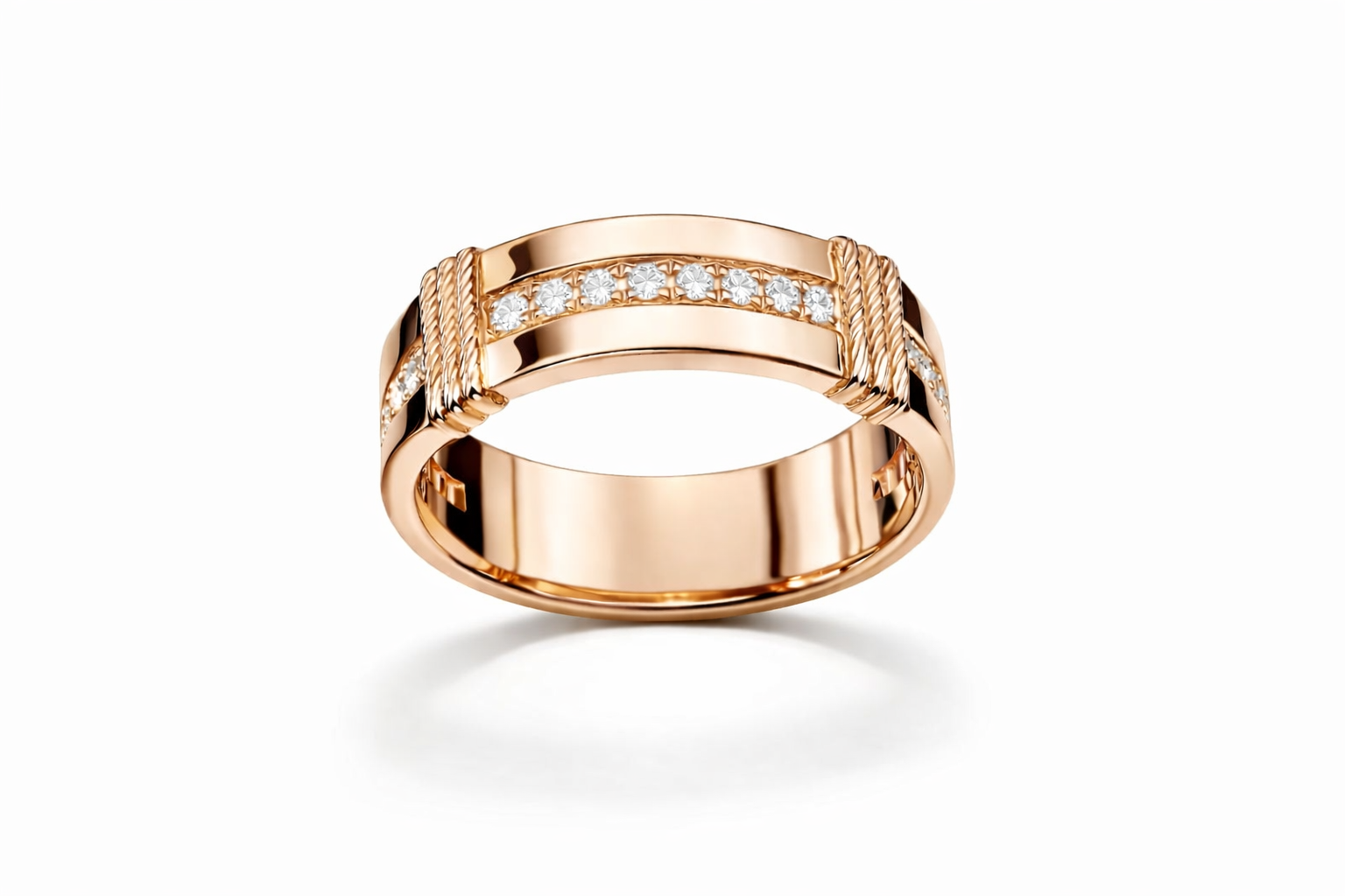 טבעת פס יהלומים טבעת פס יהלומים