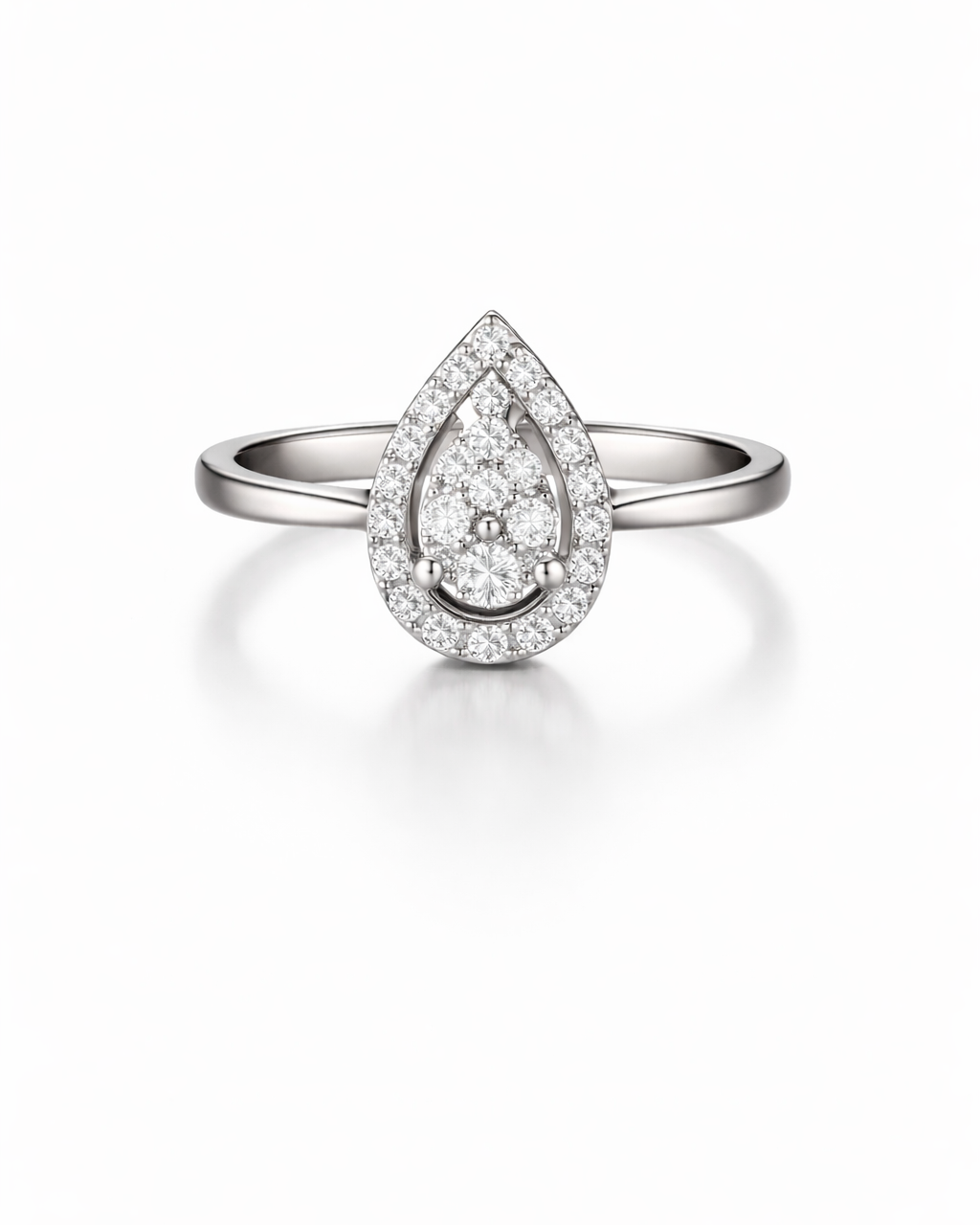 טבעת טיפה משובצת