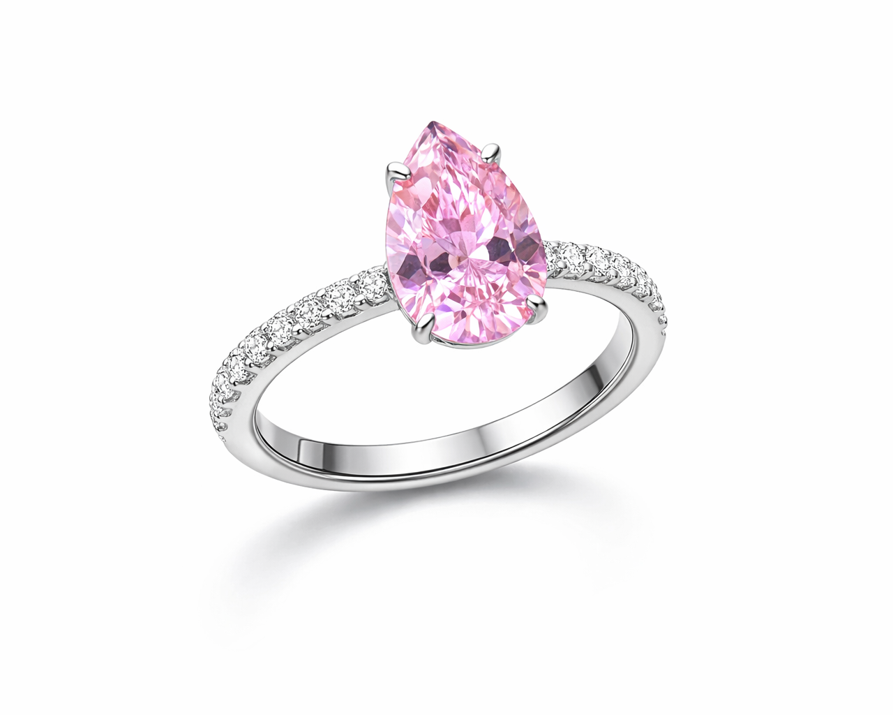 טבעת טיפה ורודה