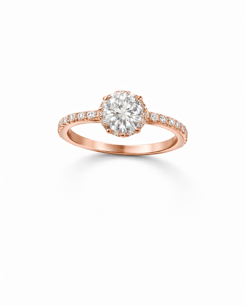 טבעת יהלום עגולה