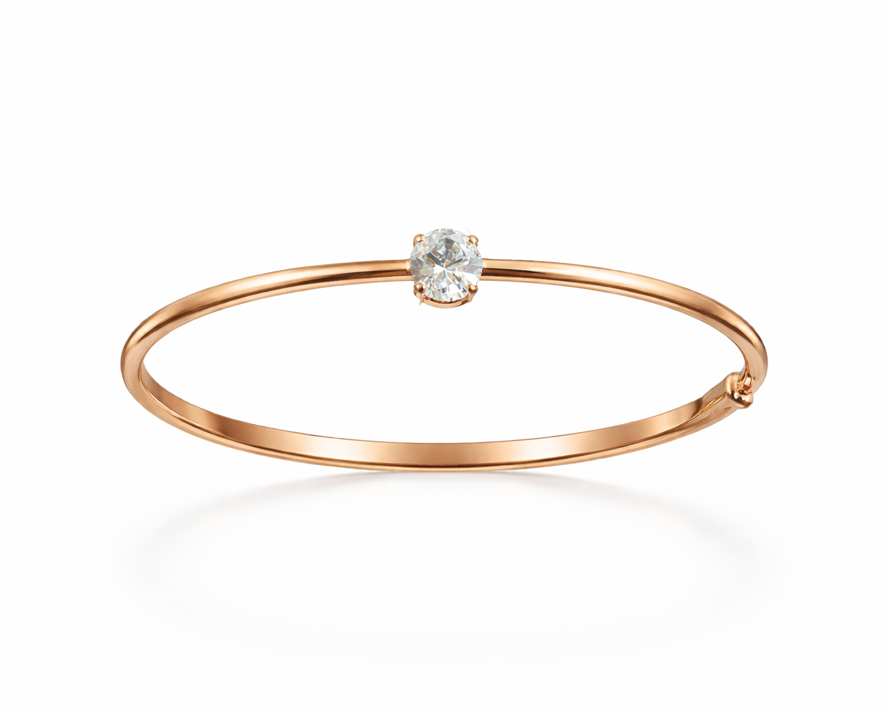 צמיד קשיח יהלום עגול