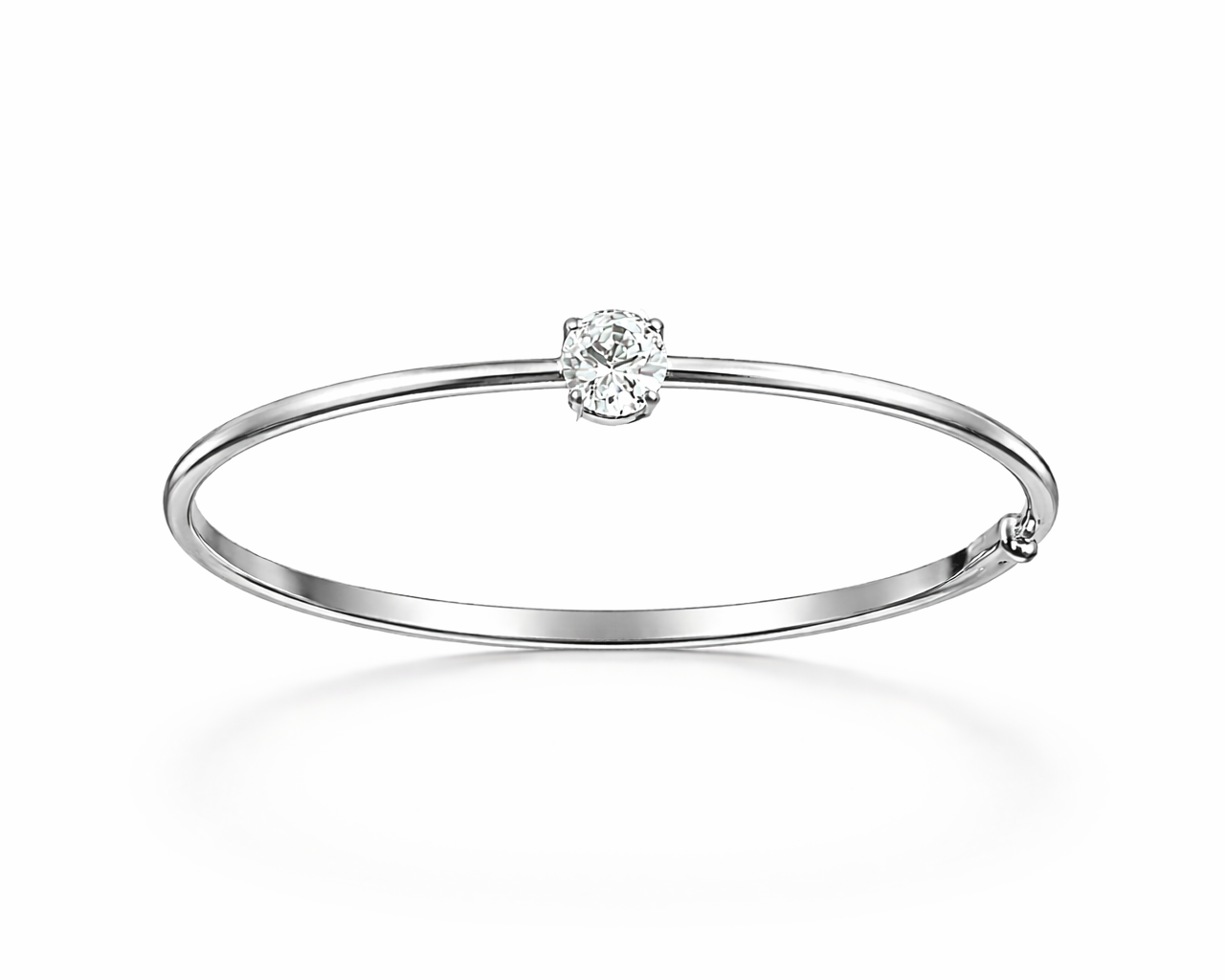 צמיד קשיח יהלום עגול