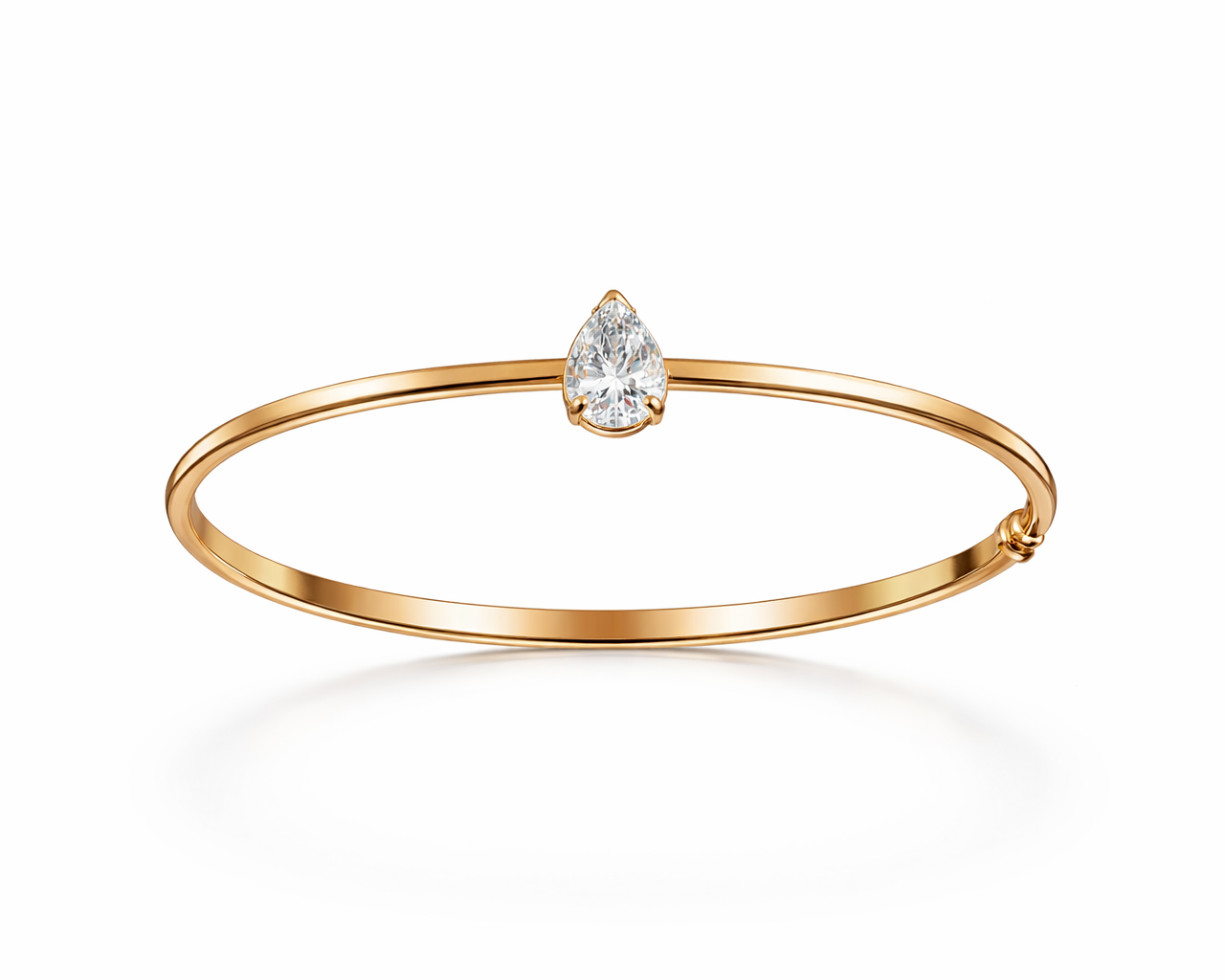 צמיד קשיח יהלום טיפה