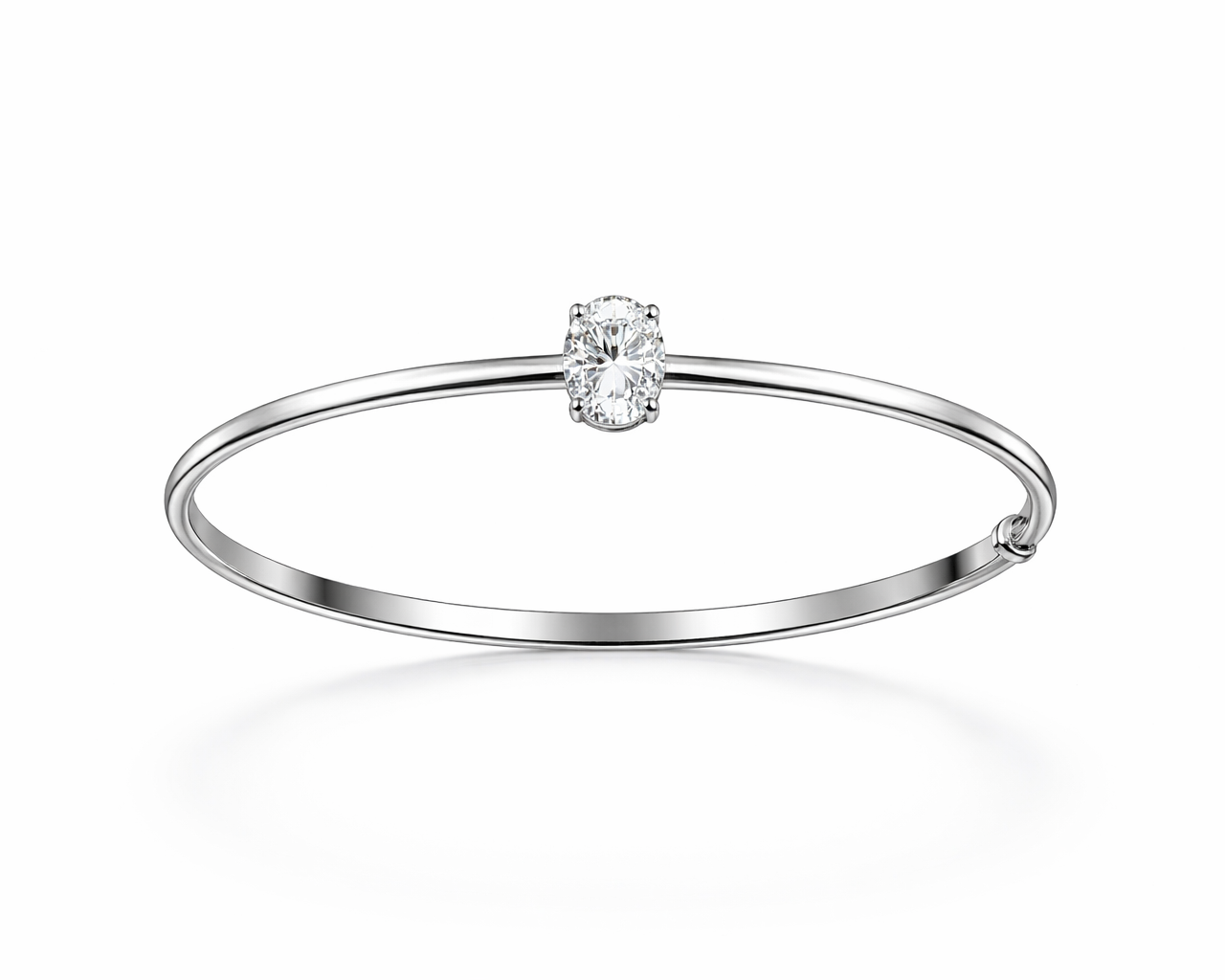 צמיד קשיח יהלום אובלי