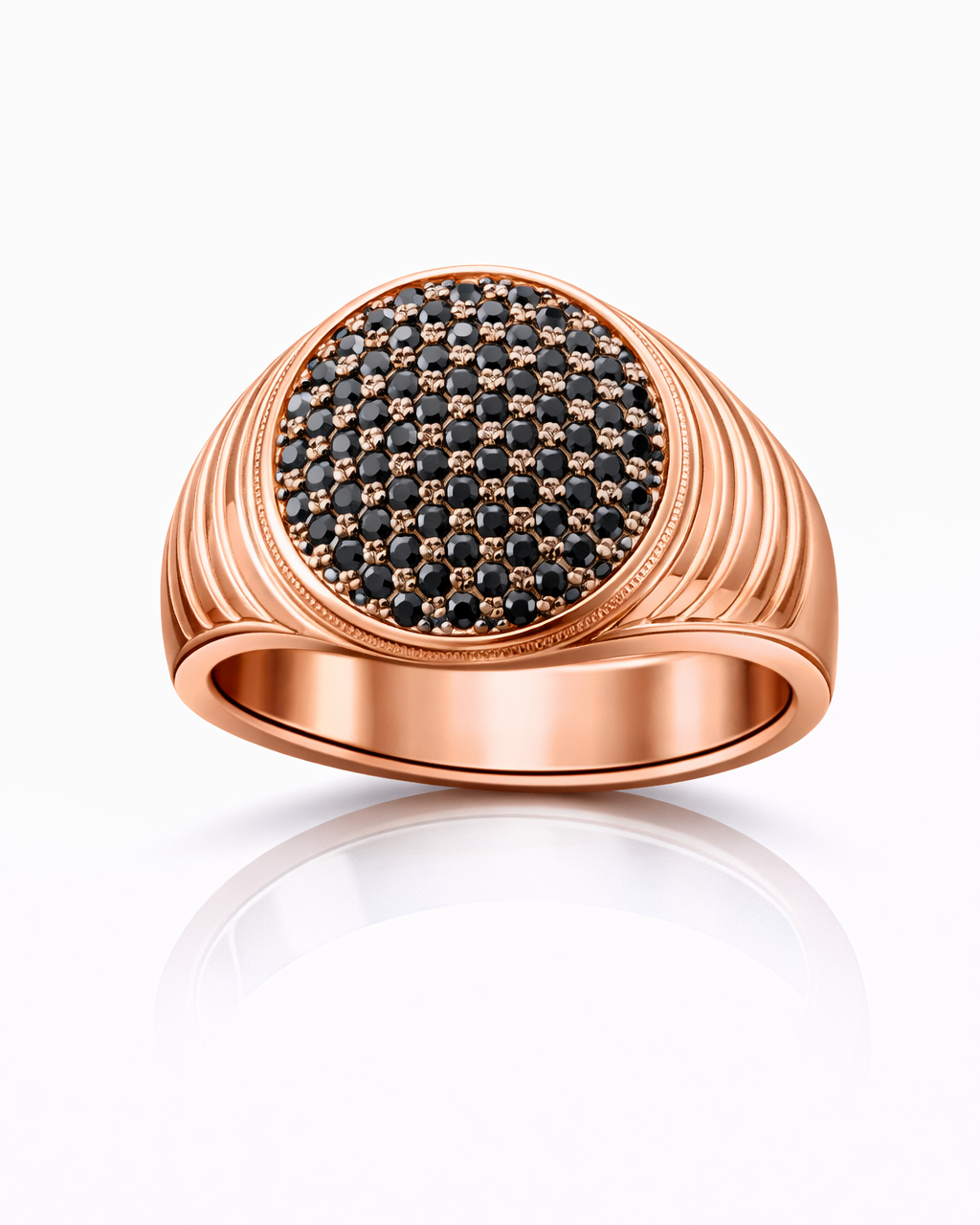 טבעת יהלומים שחורים