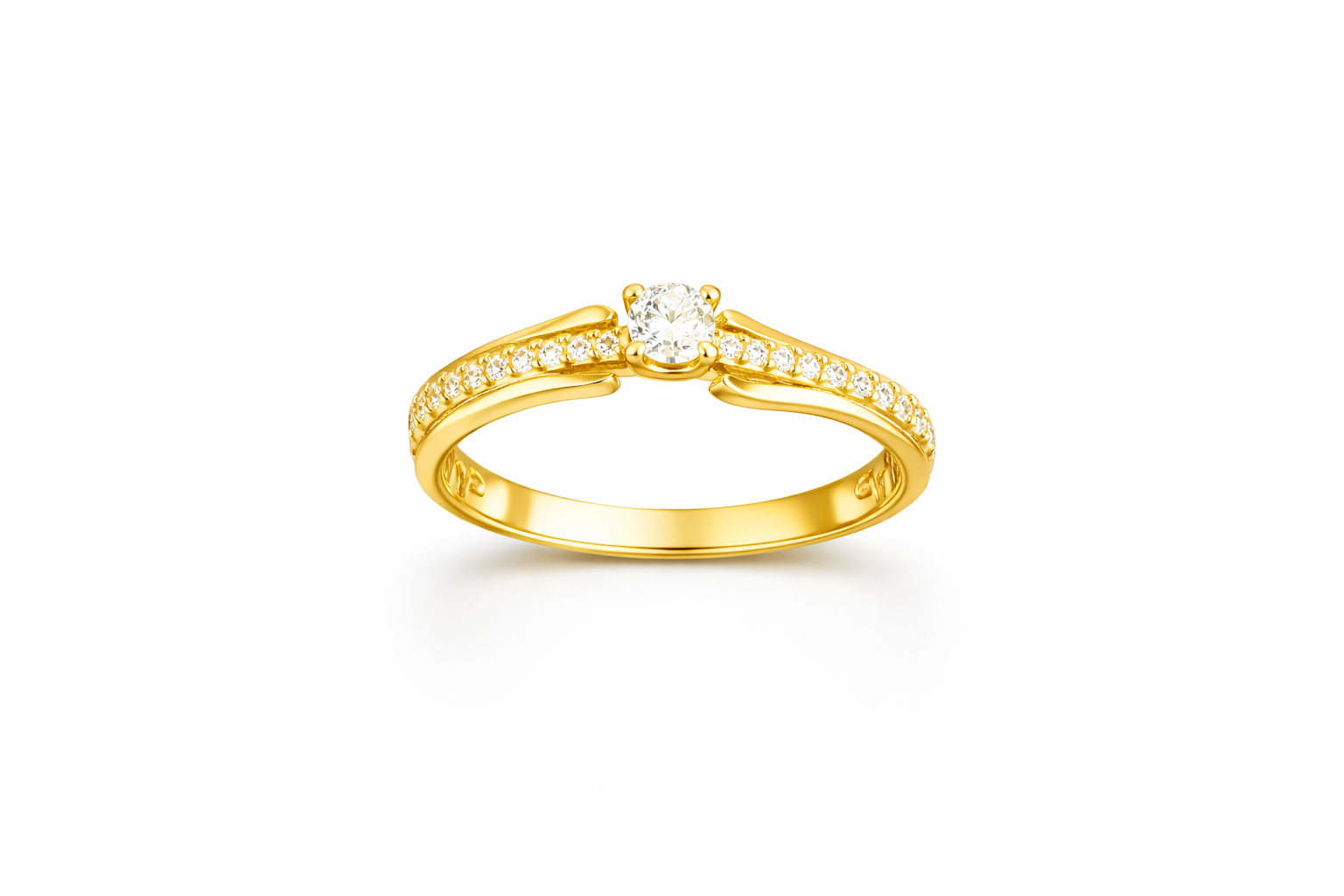 טבעת סוליטר עדין טבעת סוליטר עדין