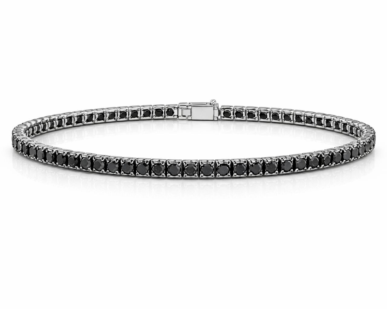 צמיד טניס יהלומים שחורים