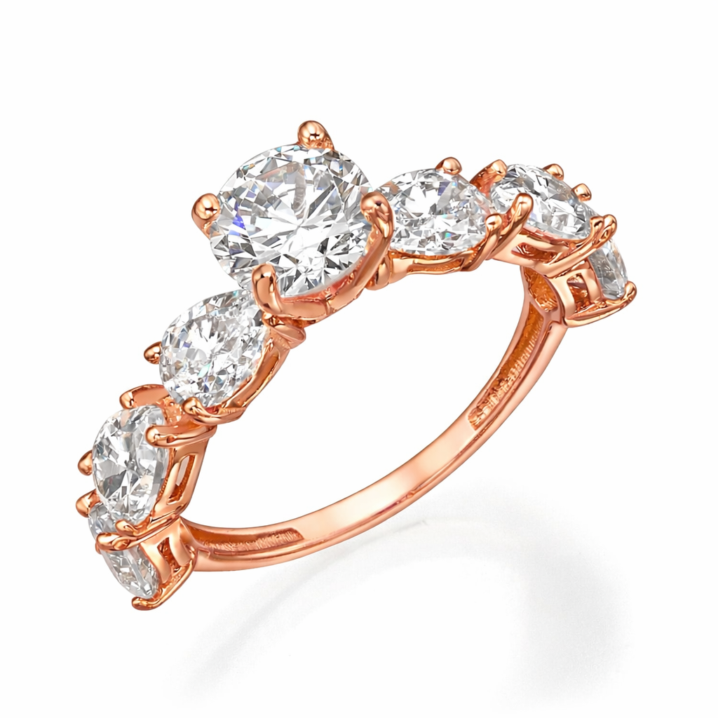 טבעת כתר משובצת טבעת כתר משובצת