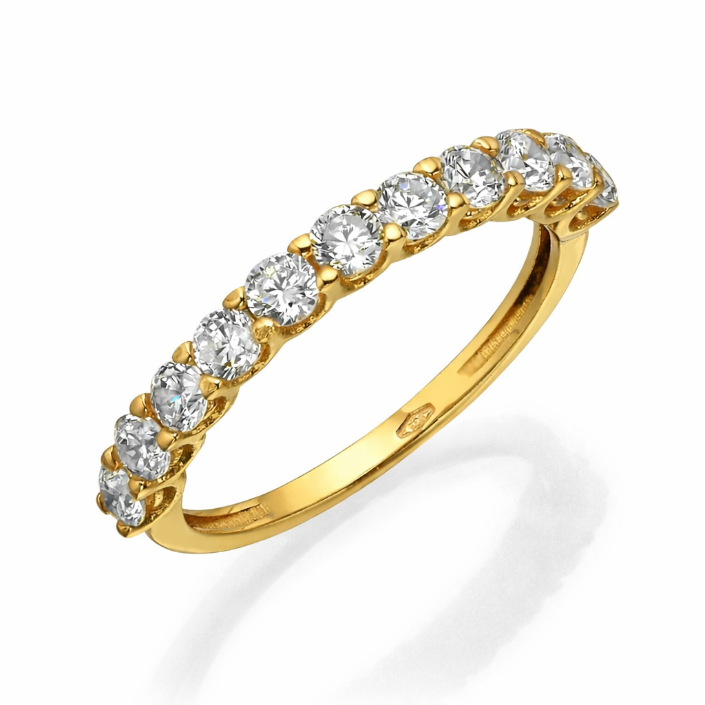 טבעת שורה יהלומים