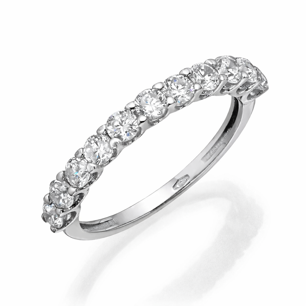 טבעת שורה יהלומים