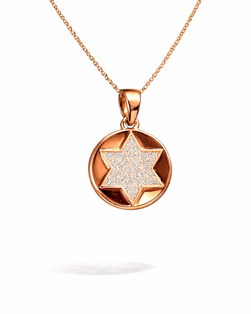 מגן דוד עגול בשיבוץ אבנים