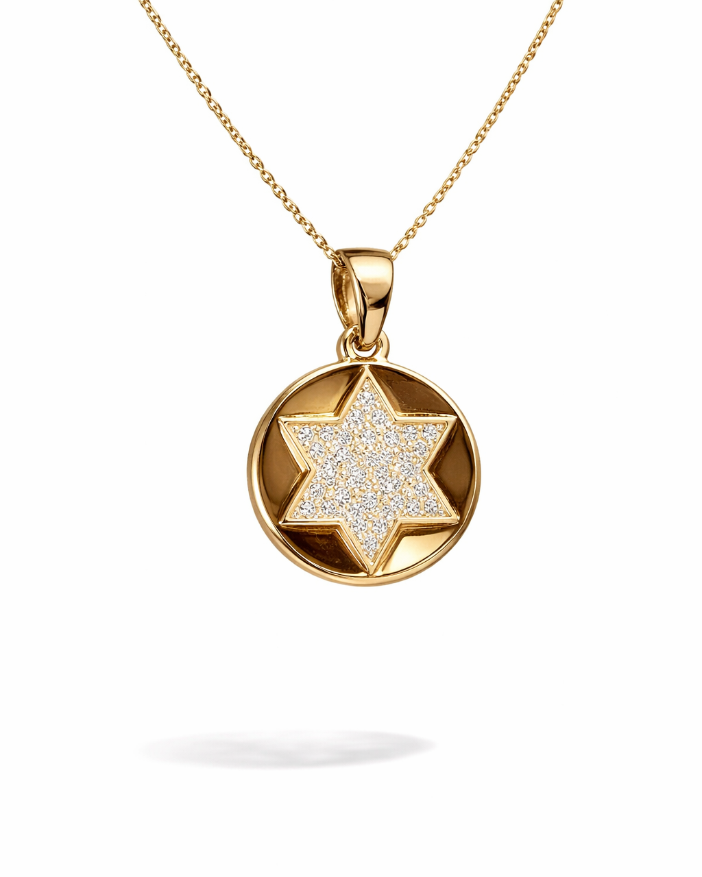 מגן דוד עגול בשיבוץ אבנים