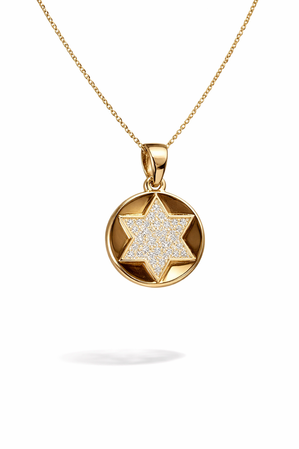 מגן דוד עגול בשיבוץ אבנים מגן דוד עגול בשיבוץ אבנים