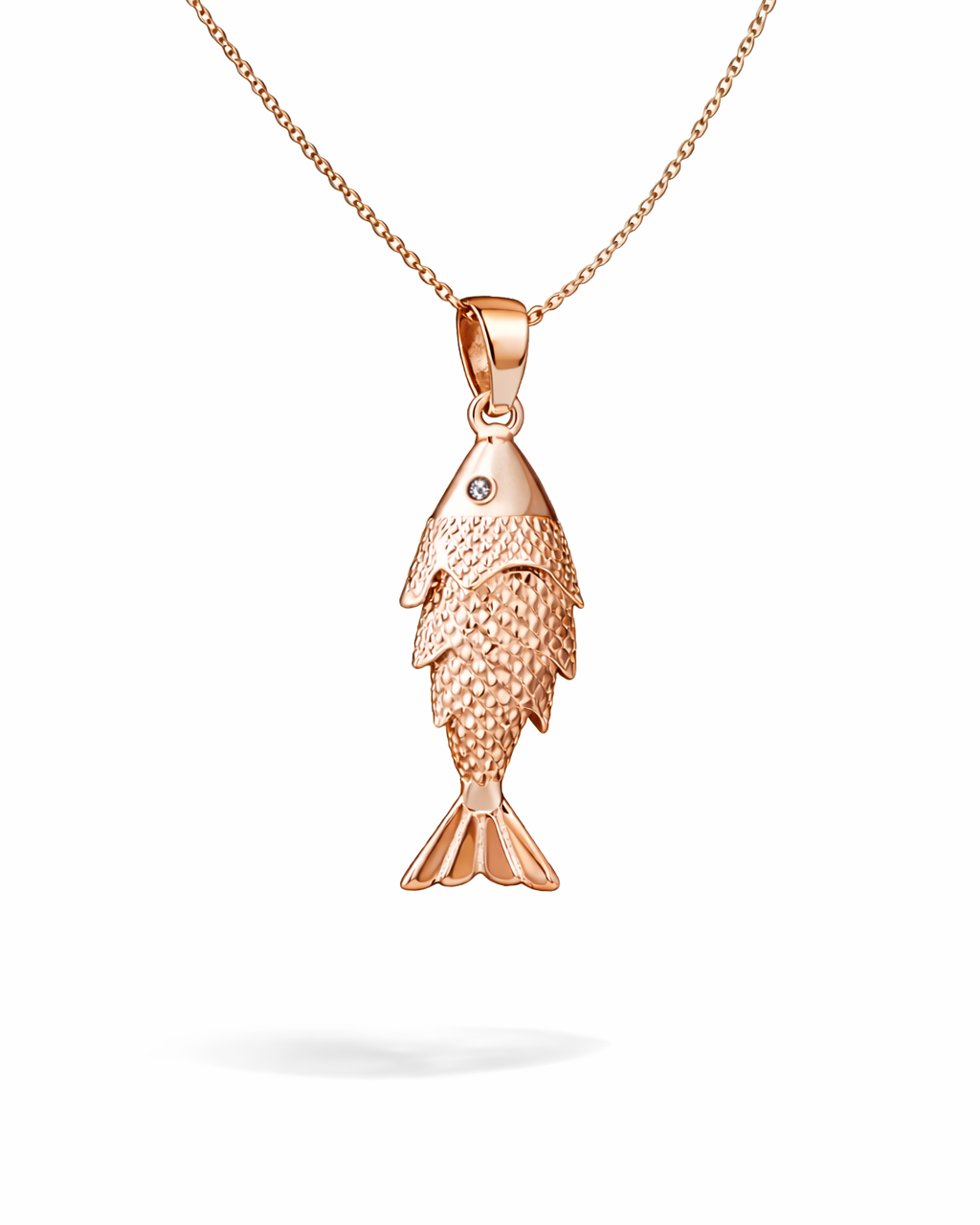 שרשרת דג עין יהלום