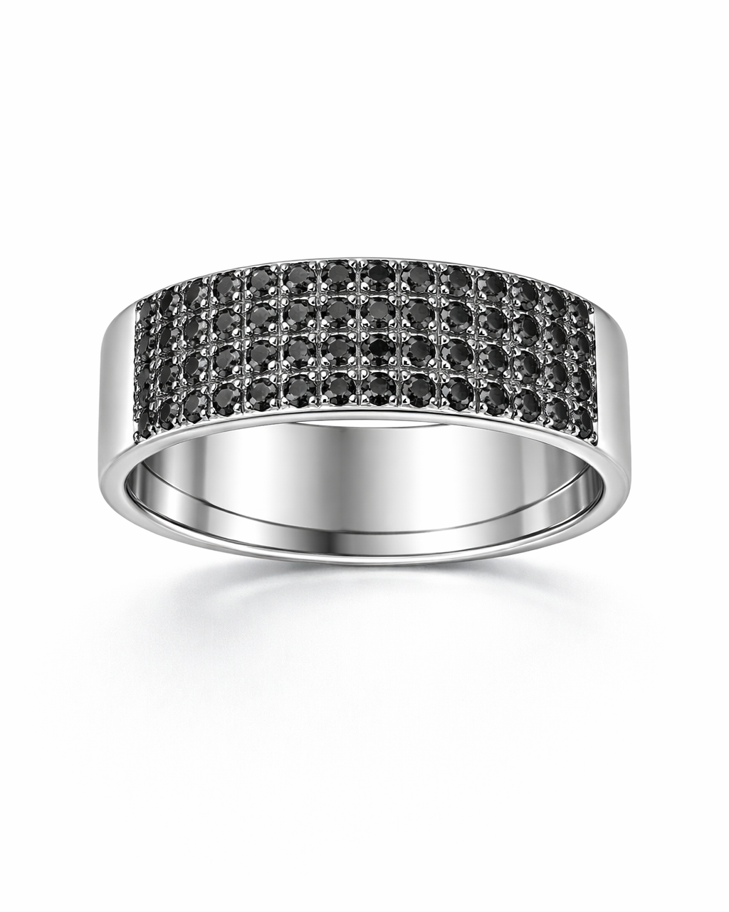 טבעת לגבר אבנים שחורים