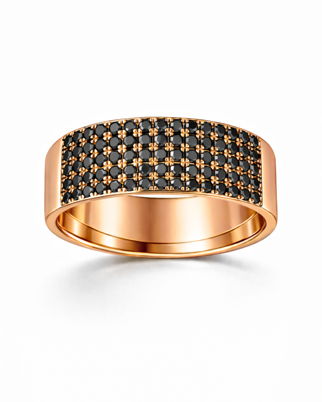 טבעת לגבר אבנים שחורים