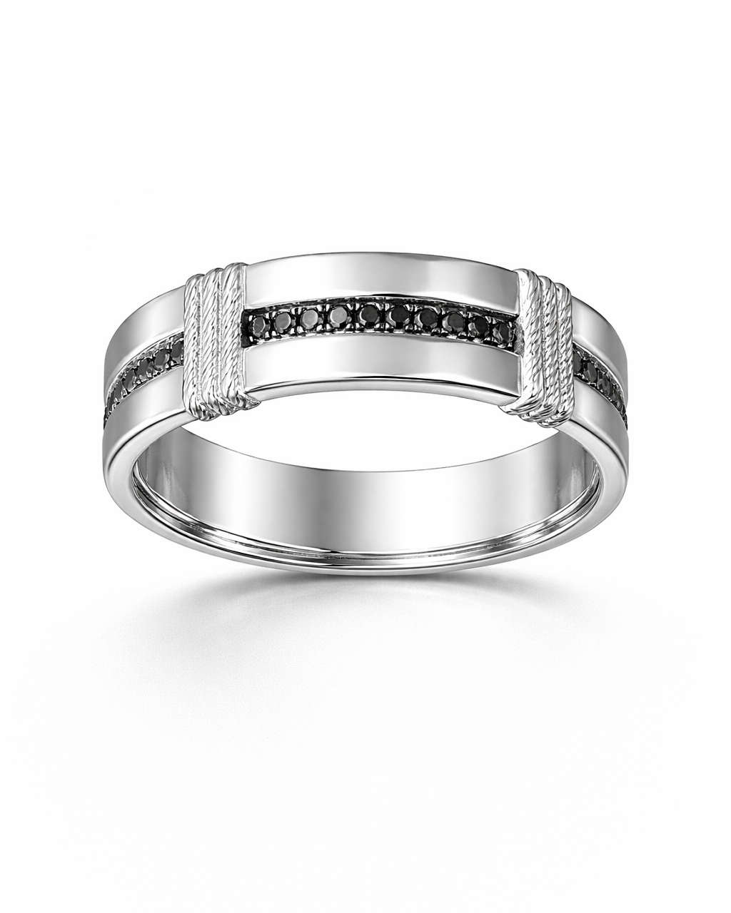 טבעת קשר יהלומים שחורים