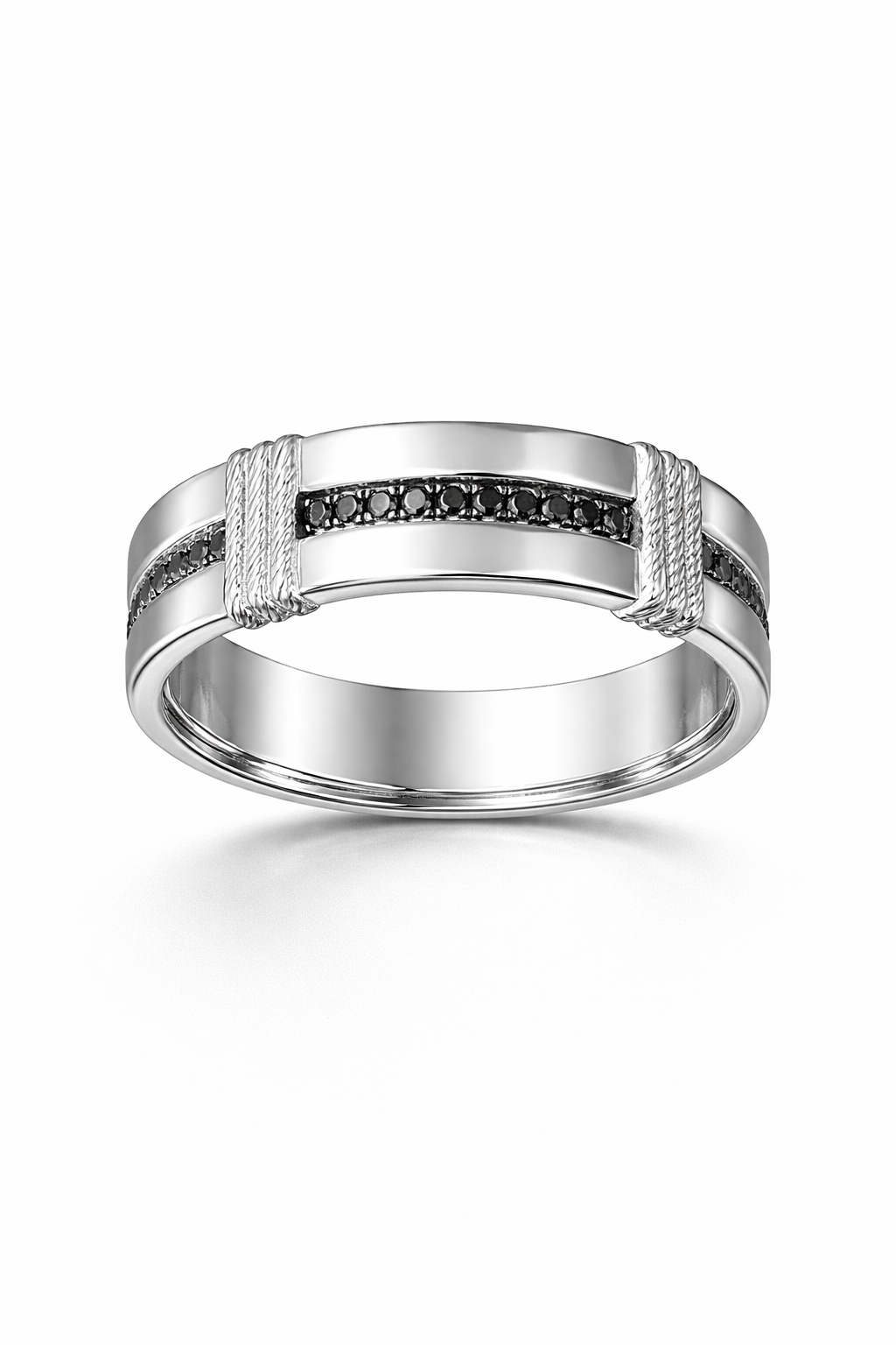 טבעת קשר יהלומים שחורים טבעת קשר יהלומים שחורים