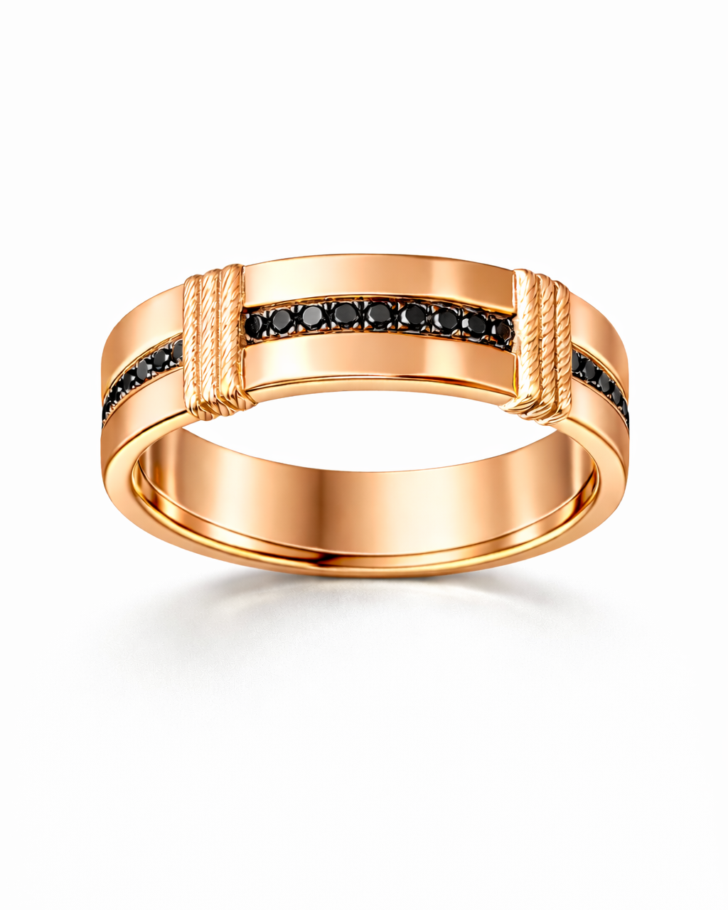 טבעת קשר יהלומים שחורים