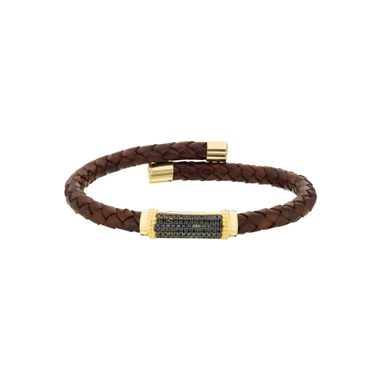 צמיד חום אבן אמצע