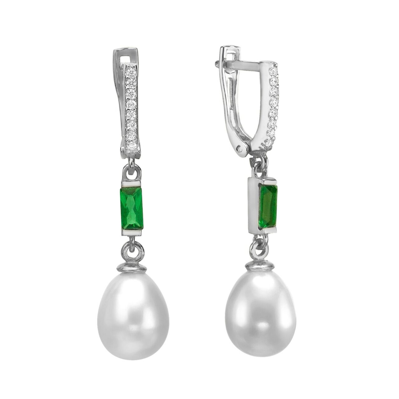 עגילי פנינה טיפה מלכותית