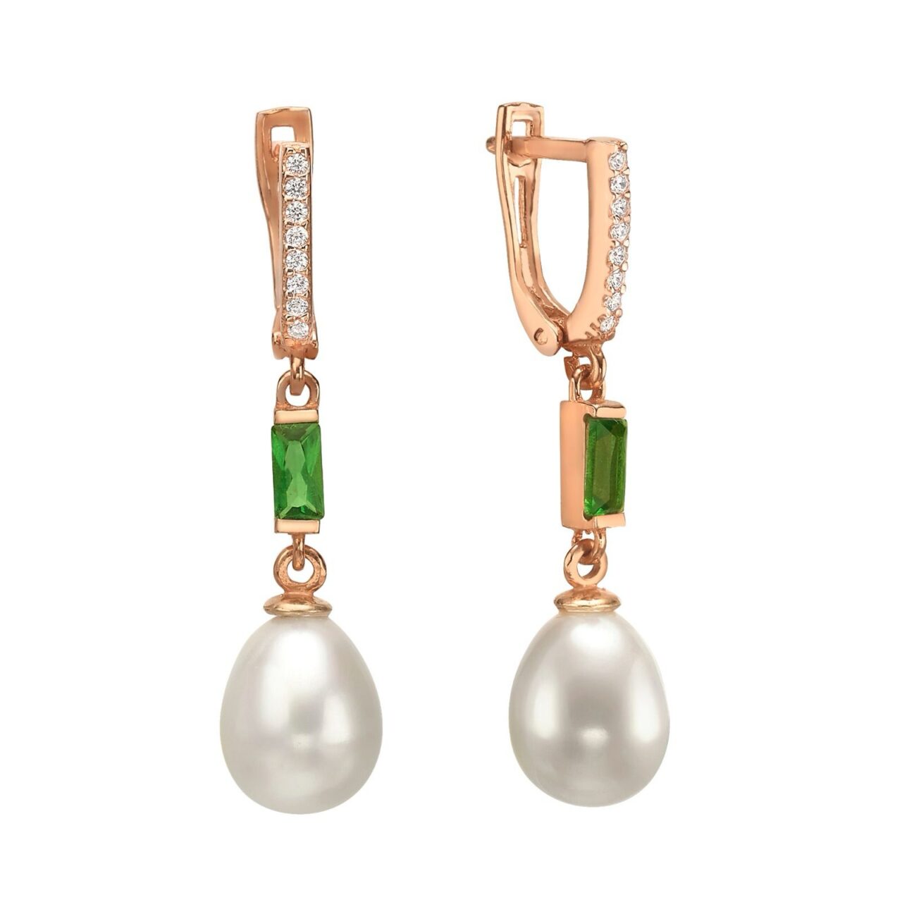 עגילי פנינה טיפה מלכותית