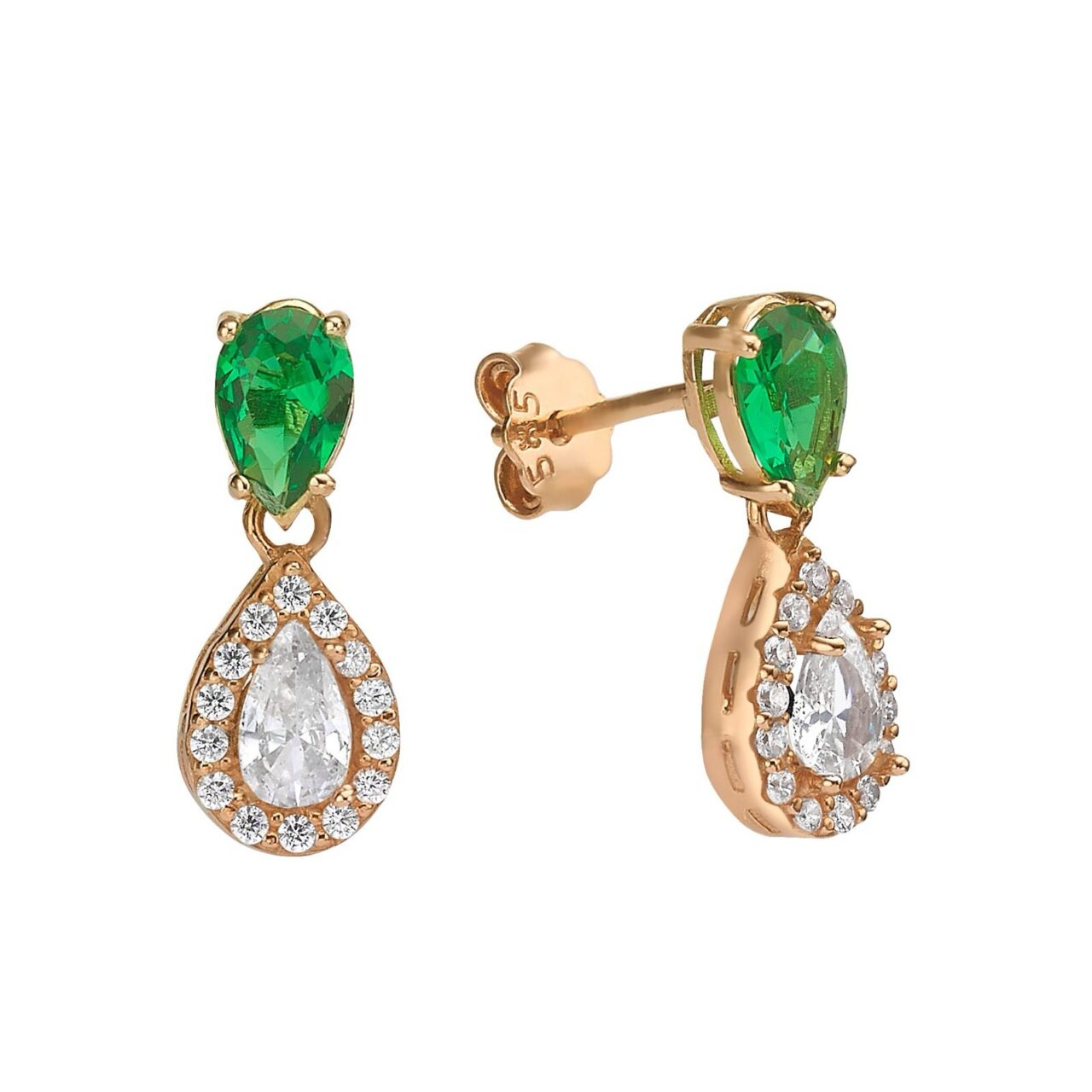 עגילי זהב טיפה