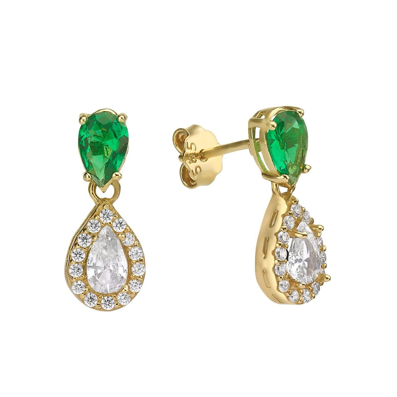 עגילי זהב טיפה