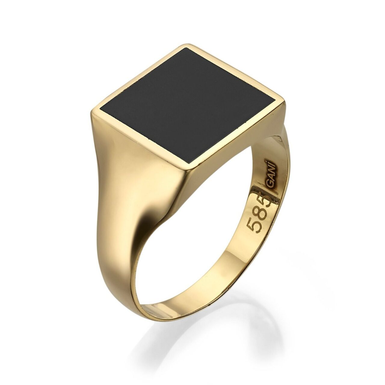 טבעת לגבר ריבוע שחור