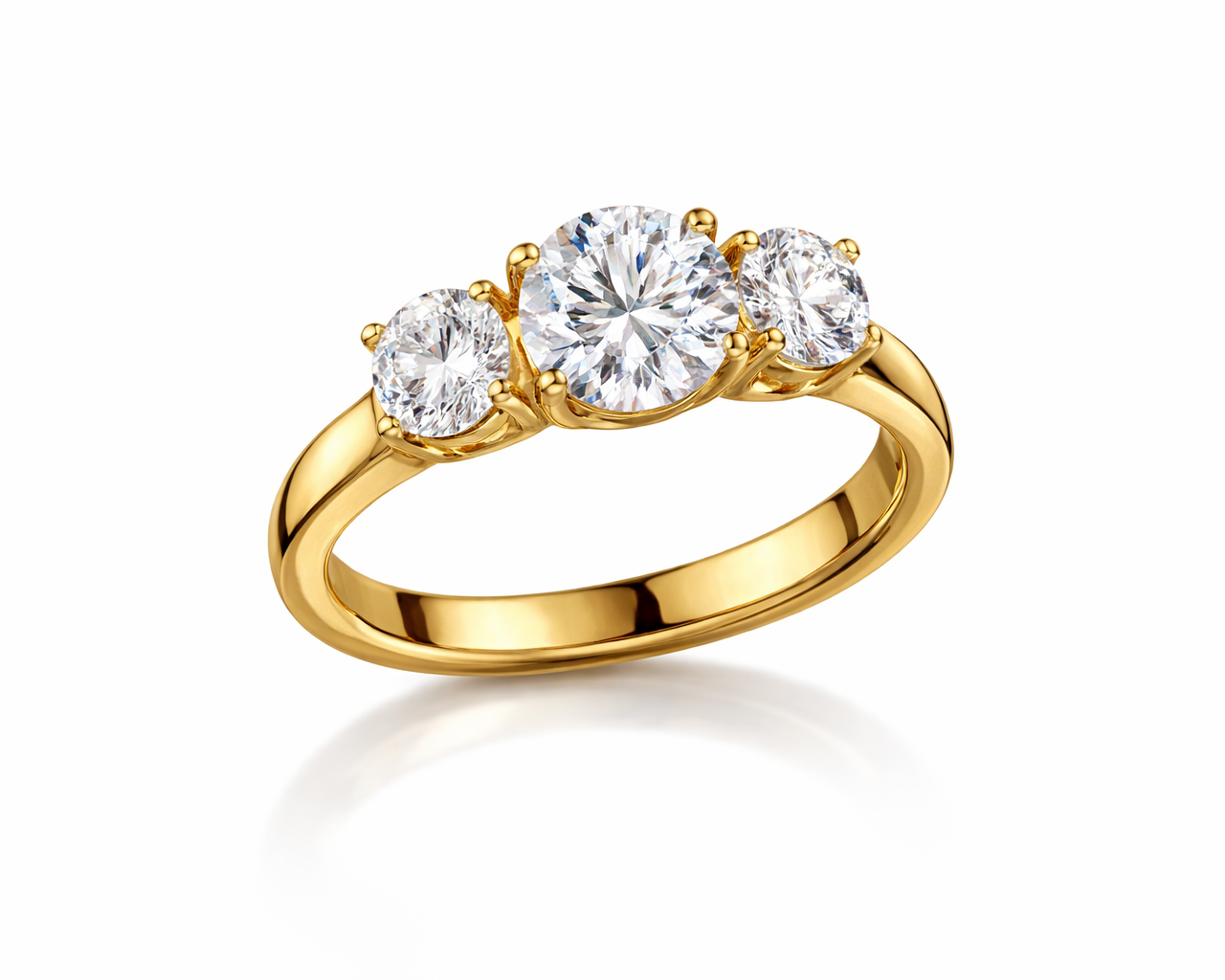 טבעת טריו יהלומים