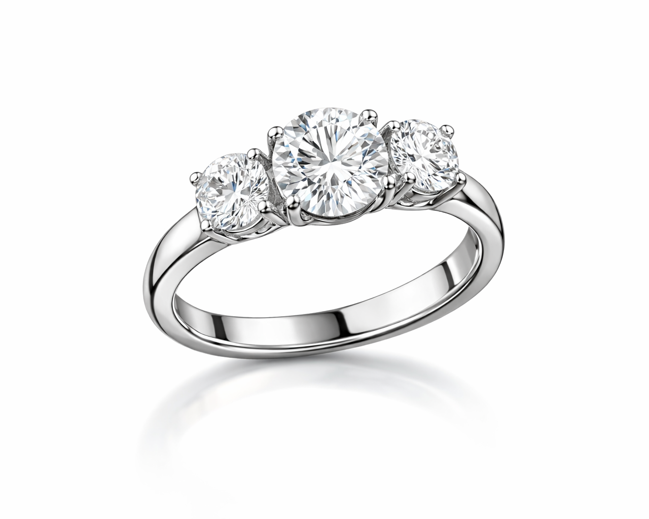 טבעת טריו יהלומים טבעת טריו יהלומים