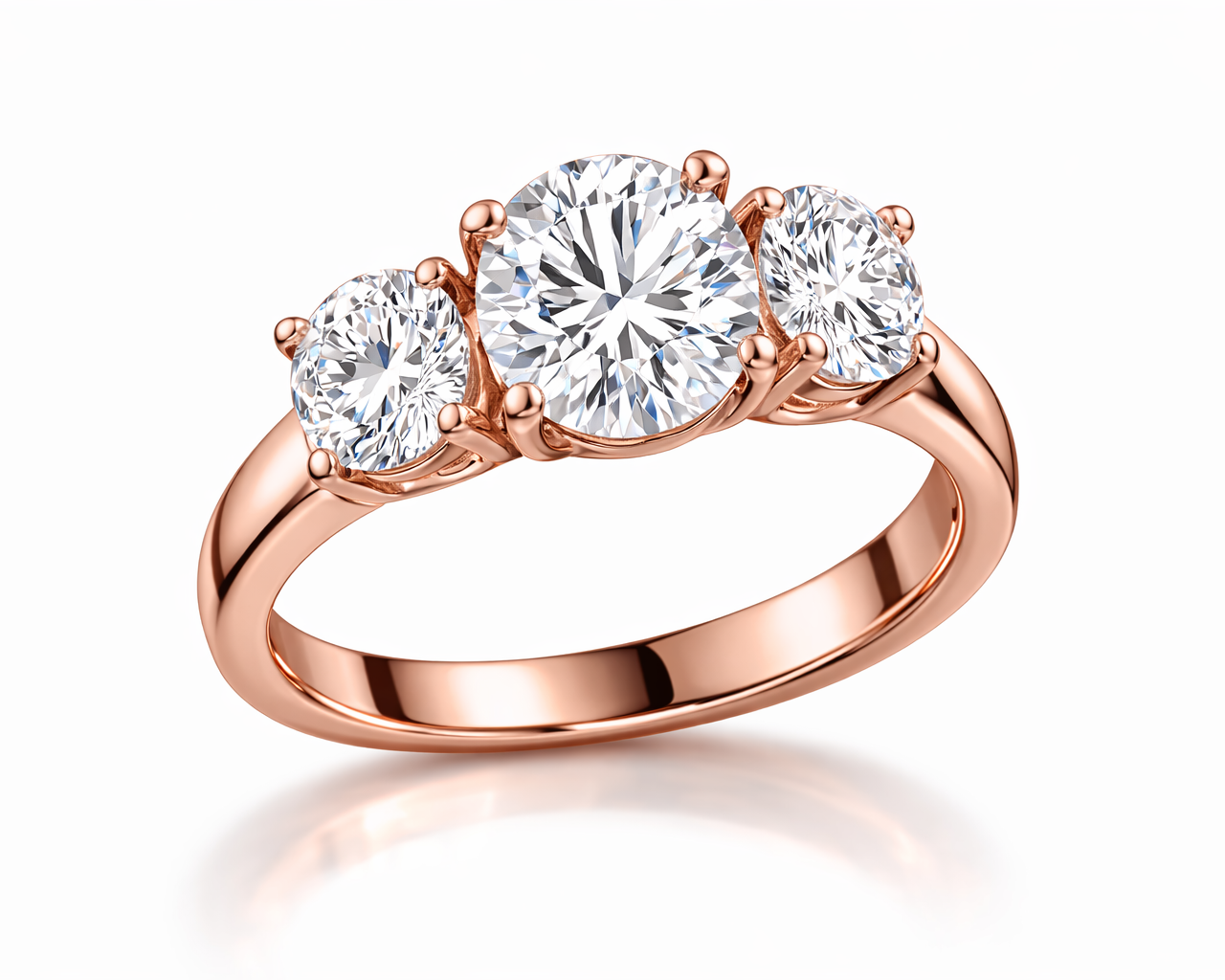 טבעת טריו יהלומים