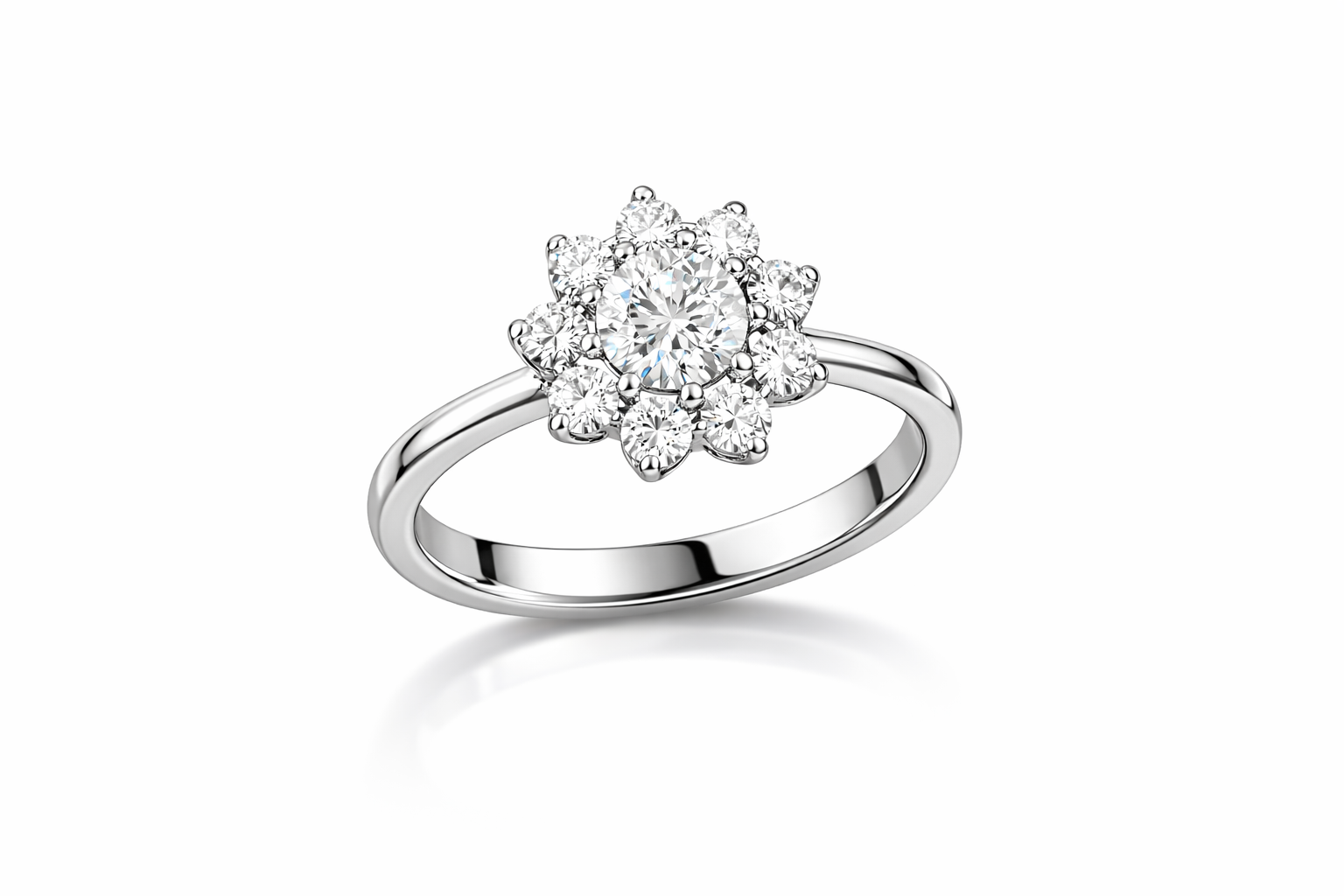 טבעת אירוסין פרח יהלומים טבעת אירוסין פרח יהלומים