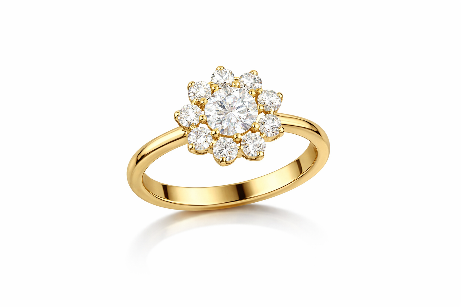 טבעת אירוסין פרח יהלומים טבעת אירוסין פרח יהלומים