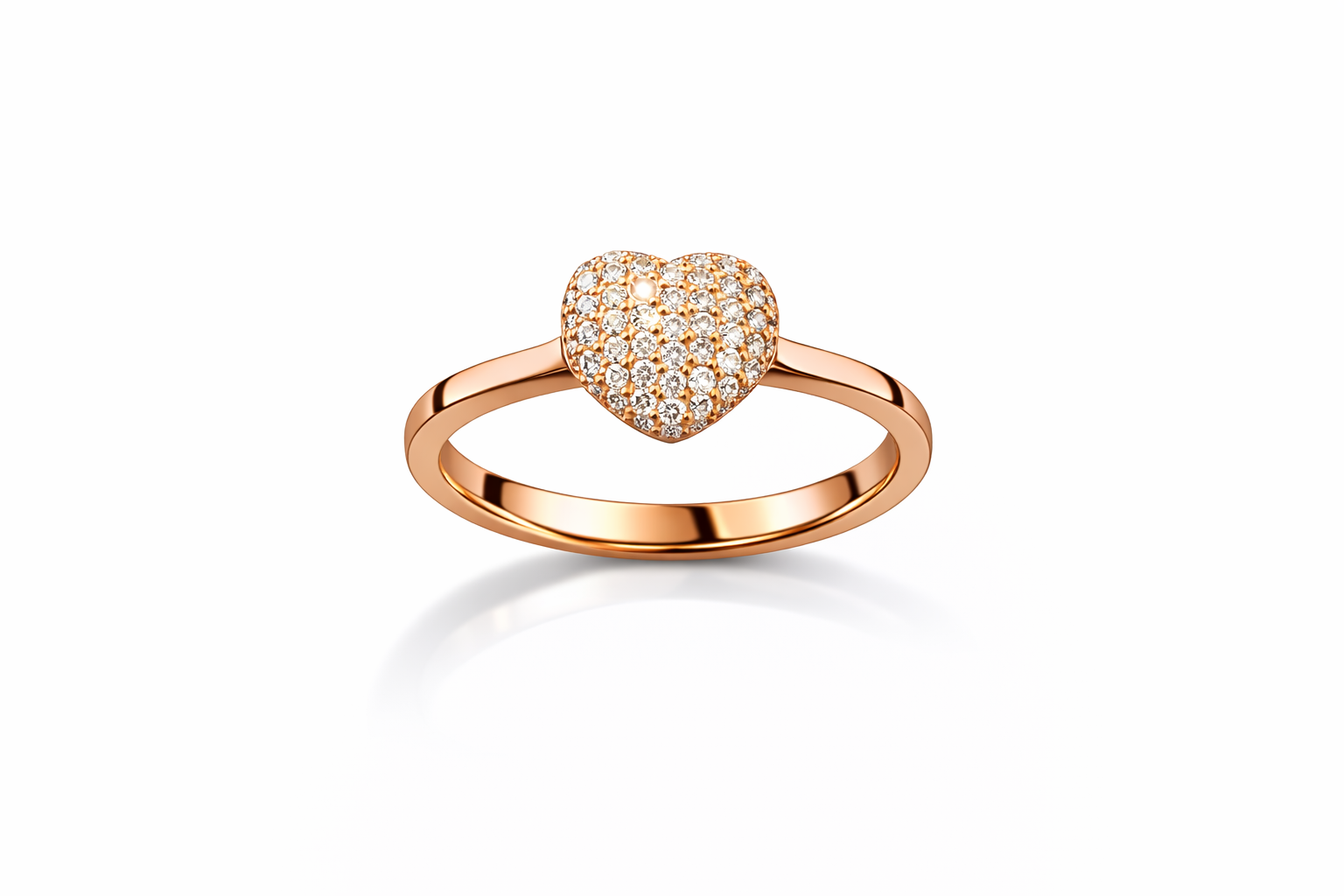 טבעת לב יהלומים טבעת לב יהלומים