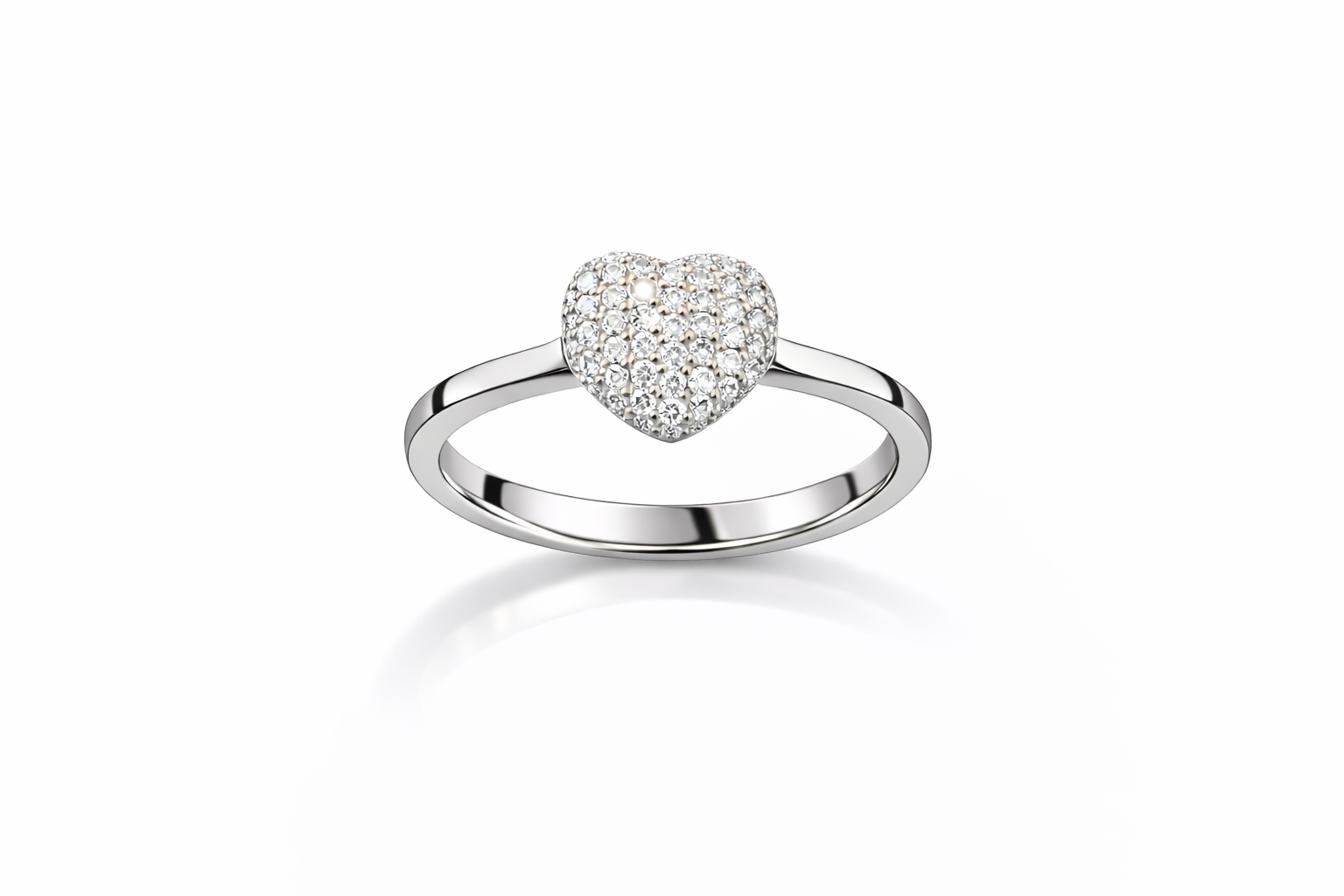 טבעת לב יהלומים טבעת לב יהלומים