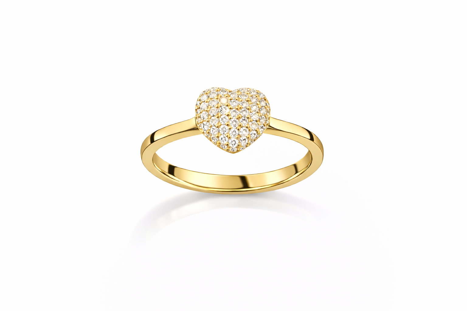 טבעת לב יהלומים טבעת לב יהלומים